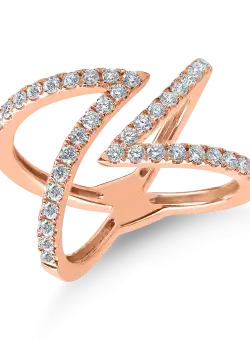 Inel din aur roz cu diamante de 0.8ct