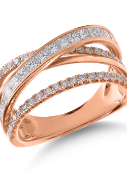 Inel din aur roz cu diamante de 1.23ct