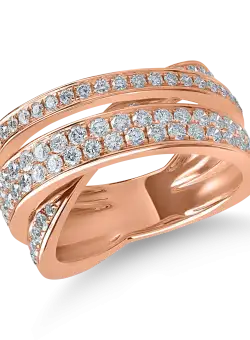 Inel din aur roz cu diamante de 1.2ct