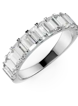 Inel Emerald Split din aur alb cu diamante de 1.3ct create in laborator