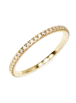 Inel eternity din aur galben cu diamante de 0.2ct