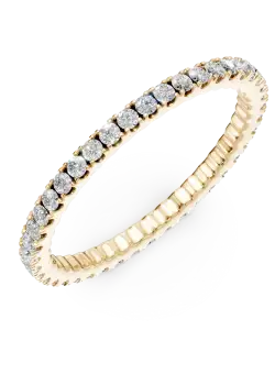 Inel eternity din aur galben cu diamante de 0.5ct