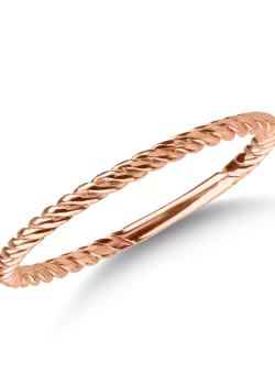 Inel impletit din aur roz