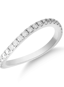 Inel infinity din aur alb de 18K cu diamante de 0.37ct