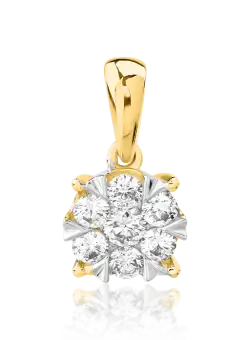 Pandantiv din aur galben cu diamante de 0.2ct