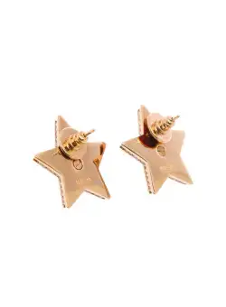 Versace Gold-Colored Star Earrings with Medusa in Metal Woman GREY
