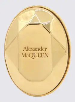Alexander McQueen ALEXANDER MCQUEEN ANTIQUE GOLD METAL THE FACETED STONE RING Golden