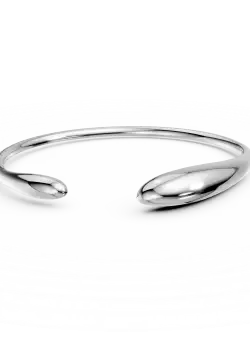 Bratara deschisa minimalista din aur alb