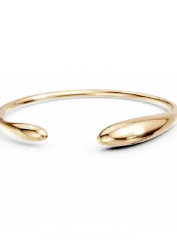 Bratara deschisa minimalista din aur galben