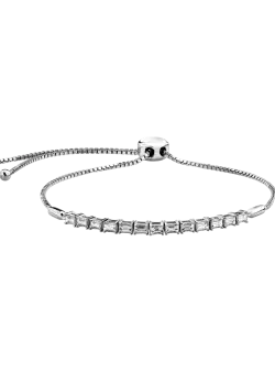 Bratara din aur alb de 14K cu diamante de 0.63ct