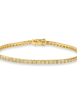 Bratara tennis din aur galben cu diamante de 1ct