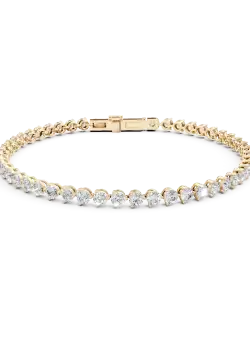 Bratara tennis din aur galben cu diamante de 3.2ct create in laborator