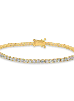 Bratara tennis din aur galben cu diamante de 4ct