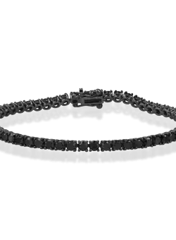 Bratara tennis din aur negru cu diamante negre de 5ct