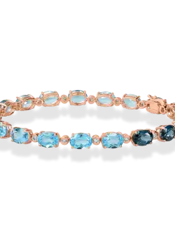 Bratara tennis din aur roz cu topaze de 18.4ct