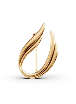 Brosa minimalista din aur galben