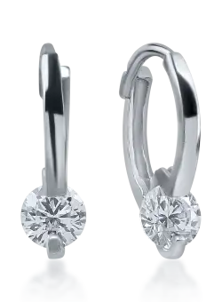 Cercei creole din aur alb