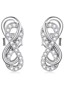 Cercei din argint Beautiful Infinite Double Earrings