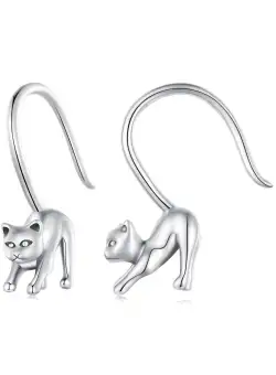Cercei din argint Runing Cat