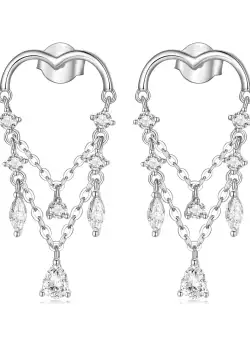 Cercei din argint Stunning Chain