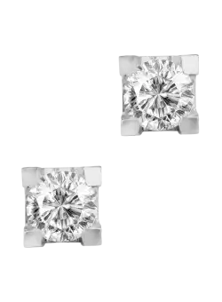 Cercei din aur alb de 18K cu diamante de 0.62ct