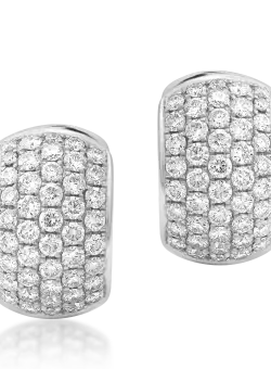 Cercei din aur alb de 18K cu diamante de 0.89ct