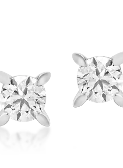 Cercei din aur alb de 18K cu diamante de 0.8ct