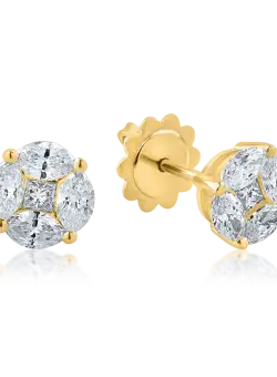 Cercei din aur galben cu diamante de 1.13ct