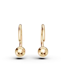 Cercei ear cuffs rotunzi din aur galben