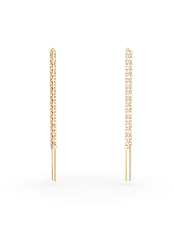 Cercei lungi din aur galben