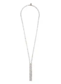 forte_forte FORTE_FORTE LONG NECKLACE WITH PENDANT CRYSTALS IVORY