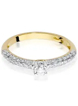Inel colectia Luxury Aur Galben/Alb 14K cu Diamant 0.36ct