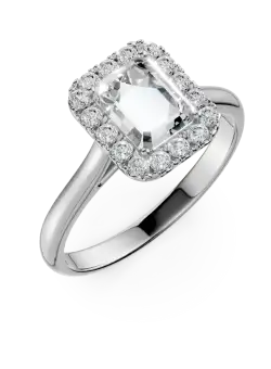 Inel Colette din aur alb cu diamante de 1.28ct create in laborator