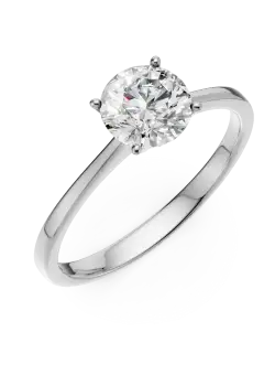 Inel de logodna din aur alb cu diamant solitaire de 1ct