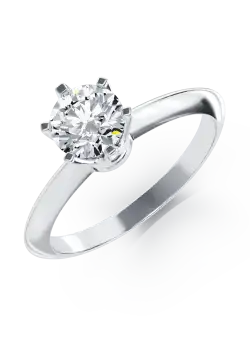 Inel de logodna din aur alb de 18K cu diamant de 0.62ct