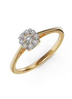 Inel de logodna din aur galben cu diamante de 0.10ct