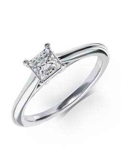 Inel de logodna din platina cu un diamant solitaire de 0.43ct