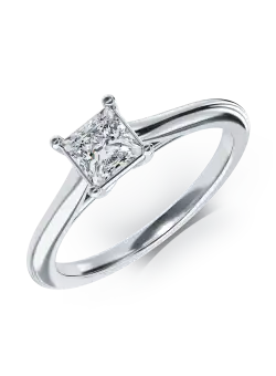 Inel de logodna din platina cu un diamant solitaire de 0.56ct