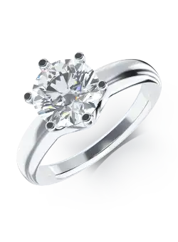 Inel de logodna din platina cu un diamant solitaire de 1.7ct