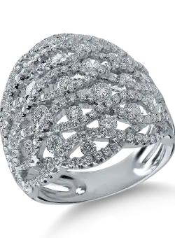 Inel din aur alb cu diamante de 2.5ct