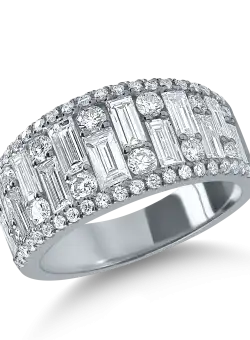 Inel din aur alb cu diamante de 2ct