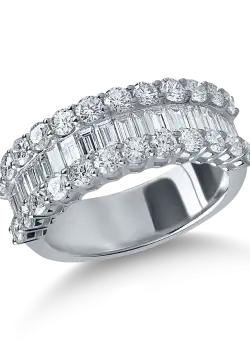 Inel din aur alb cu diamante microsetting de 2ct