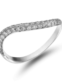 Inel din aur alb de 18K cu diamante de 0.4ct
