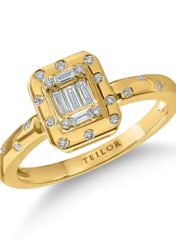 Inel din aur galben cu diamante de 0.2ct