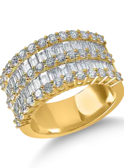 Inel din aur galben cu diamante microsetting de 2.8ct