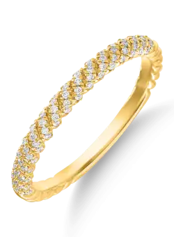 Inel din aur galben de 14K cu diamante de 0.18ct