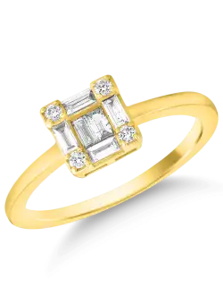 Inel din aur galben de 18K cu diamante de 0.295ct