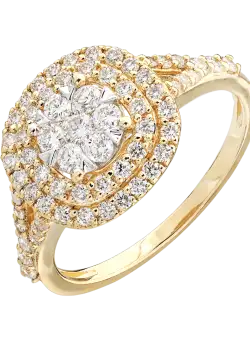 Inel din aur galben de 18K cu diamante de 0.75ct