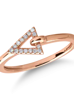 Inel din aur roz cu diamante de 0.06ct