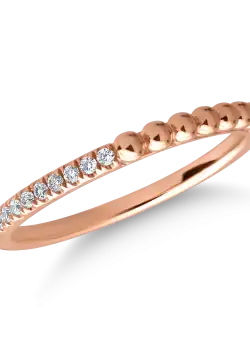 Inel din aur roz cu diamante de 0.07ct